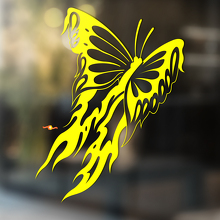 Fladderende Vlinder met Vuurvleugels Universele Vinyl Decal Sticker_4