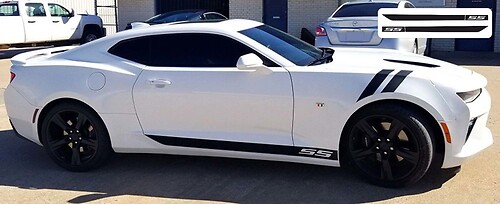 2X Chevrolet Camaro SS Rocker Panel Deurstickers Decals Stripe Vinyl Graphics 2016-2018
