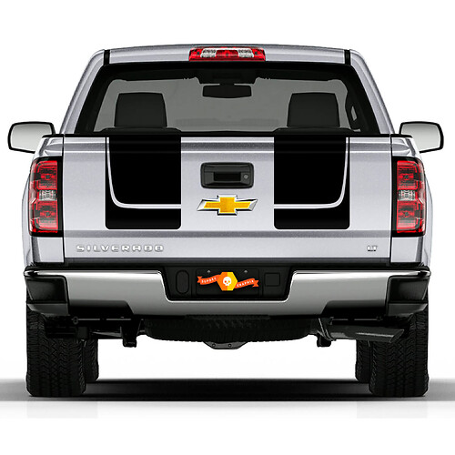 Chevy Silverado achterstaartstreep vinyl stickers grafische stickers RALLY 1500

