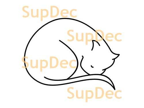 Katten Vinyl Kunst Muur Raam Badkamer Sticker Decal verwijderbaar #1
