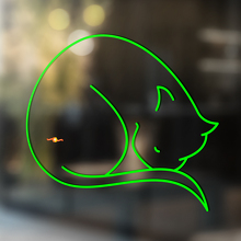Sleeping Cat Universele Vinyl Decal Sticker_3
