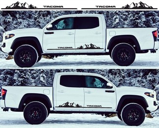 2X Toyota Tacoma 2016 zijskirt Vinyl Decals graphics rally sticker kit