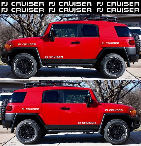 Merkemblemen Zijkant Vinyl Decal Sticker voor Toyota FJ Cruiser