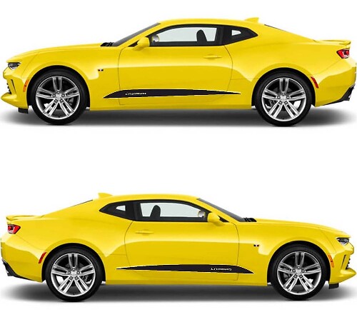 Geverfde Zijstrips Vinyl Stickers Set voor Camaro 2016-2018
