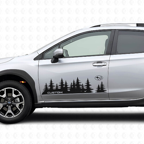 Forest Style Deur Vinyl Decal Set voor Subaru Crosstrek