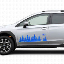 Forest Style Deur Vinyl Decal Set voor Subaru Crosstrek_2