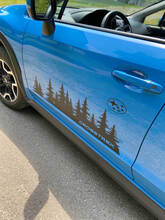 Suba Crosstrek boom Decal aangepaste vinyl deur grafische Forest silhouet boom sticker 2