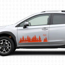 Forest Style Deur Vinyl Decal Set voor Subaru Crosstrek_4
