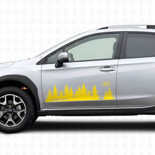 Forest Style Deur Vinyl Decal Set voor Subaru Crosstrek_5