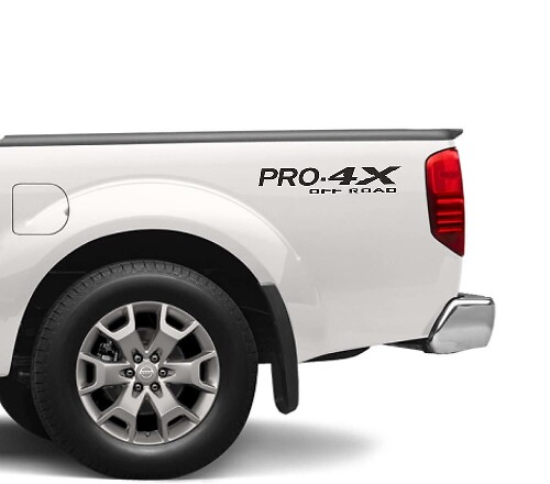 2X Nissan Frontier Pro-4X Vinyl Beide Side Stickers Decals 4 x 4 Graphics nismo