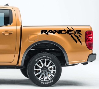 2x Ford Ranger Side Bed Decal Grafisch Embleem Logo