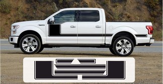 Ford F-150 Side Vinyl Graphics Kit Hockey FORCE-stickers Strepen voor 2015-2018