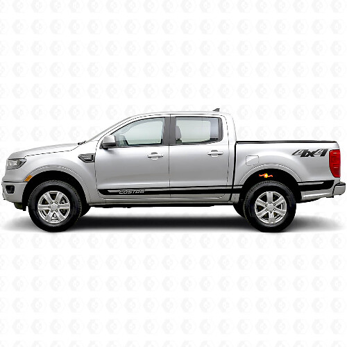 Aangepaste 4x4 zijkstrepen vinyl decal kit voor Musclecar Ranger Wildtrak