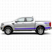 Aangepaste 4x4 zijkstrepen vinyl decal kit voor Musclecar Ranger Wildtrak_2