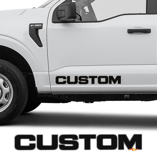 CUSTOM Onderdeurbekleding Vinyl Decal Paar voor Ford F-150 Shelby Super Snake