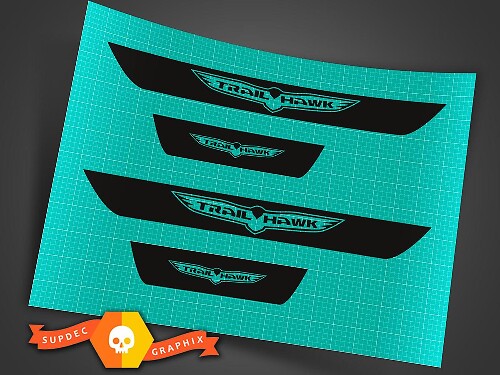 Trailhawk Stijl Deurdrempel Vinyl Decal Kit voor Jeep Trailhawk 2014-2017