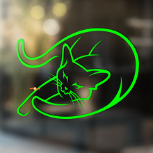 Lying Cat Universele Vinyl Decal Sticker_3