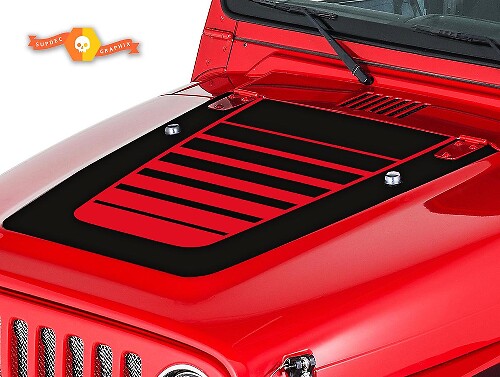 Strobe Motorkap Strepen Vinyl Decal Kit voor Jeep Wrangler TJ 1999-2006