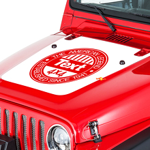 American Legend Motorkap Vinyl Decal Sticker voor Jeep Wrangler 1999-2006_2