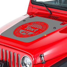 American Legend Motorkap Vinyl Decal Sticker voor Jeep Wrangler 1999-2006_3