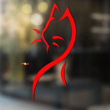Gladde Tribal Stijl Kat Universele Vinyl Decal Sticker_2