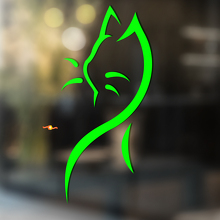 Gladde Tribal Stijl Kat Universele Vinyl Decal Sticker_3