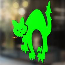 Boze Kat Silhouet Universele Vinyl Decal Sticker_3
