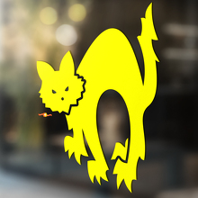 Boze Kat Silhouet Universele Vinyl Decal Sticker_4