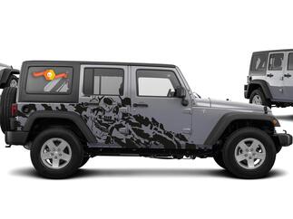Jeep Wrangler (2007-2016) 4-deurs custom vinyl stickerset - Nightmare