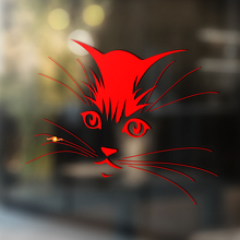 Schattige Kattengezicht Universele Vinyl Decal Sticker_2