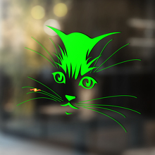 Schattige Kattengezicht Universele Vinyl Decal Sticker_3