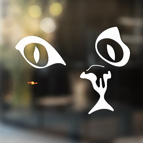 Kat Gezicht Universele Vinyl Decal Sticker