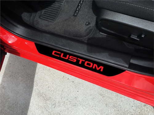 AANGEPASTE Vierdelige Deurdrempelset Deur Vinyl Decal Sticker voor Dodge Durango 2011-2018