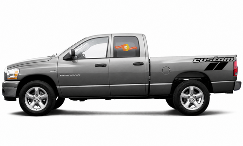 custom Triple Slash Bedside Pair Laadbakzijde Vinylsticker voor Dodge Ram 1500