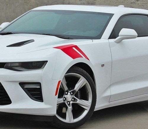 2X Chevy Camaro Hood HASH MARK Vinyl Sticker Sticker Streep Grafische kit 2018-2016
