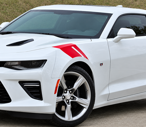Inset Twin Front Fender Hash Pair Voorspatbord Vinylsticker voor Chevrolet Camaro 2016-2018