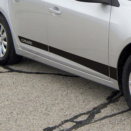 Chevrolet Cruze grafische zijstrepen Sticker Sticker deurpaneel Sticker Sticker zwart vinyl
