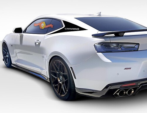 2X C-stijl Accent Vinyl Graphics Stickers Decals Strepen voor Camaro 2016 - 2018
