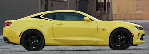 2X C-stijl Accent Vinyl Graphics Stickers Decals Strepen voor Camaro 2016-2018
