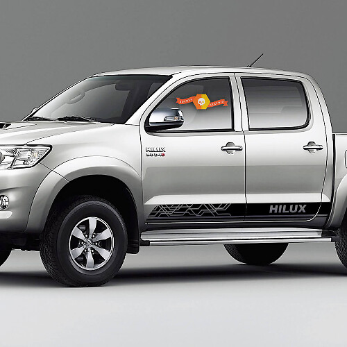 Geometrische Stijl Merkstrepen Zijkant Vinyl Decal Sticker voor Toyota Hilux