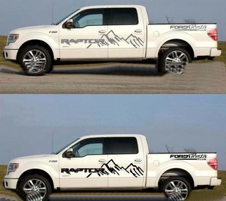 2 STUKS Grafische Berg Auto Sticker Pickup Truck Achter Sticker Voor Ford Raptor F150