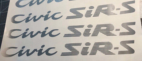 Civic SiR-S Stijl Vinyl Sticker voor EG Hatch