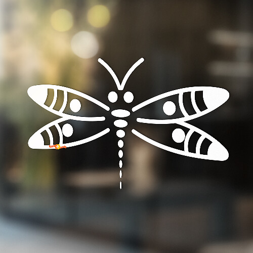 Dragonfly Silhouet Universele Vinyl Sticker