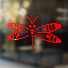 Dragonfly Silhouet Universele Vinyl Sticker_2