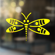 Dragonfly Silhouet Universele Vinyl Sticker_4