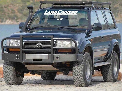 TOYOTA LAND CRUISER VOORRUIT Sticker Sticker FJ80 FJ70 FJ60 4x4 Auto Suv
