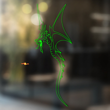 Flying Dragon Silhouet Omtrek Universele Vinyl Decal Sticker_3