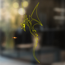 Flying Dragon Silhouet Omtrek Universele Vinyl Decal Sticker_4