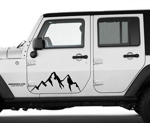 Mountains Grafisch Deur Vinyl Decal Sticker voor Jeep Dodge Toyota Trucks