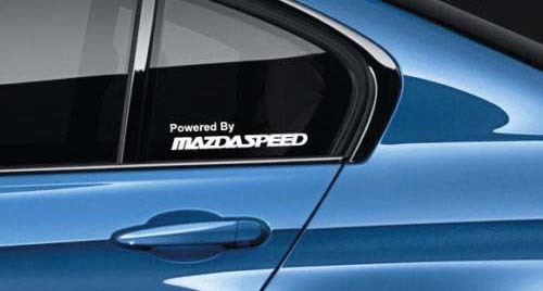 Powered By Mazdaspeed Raam Vinyl Decal voor Mazda